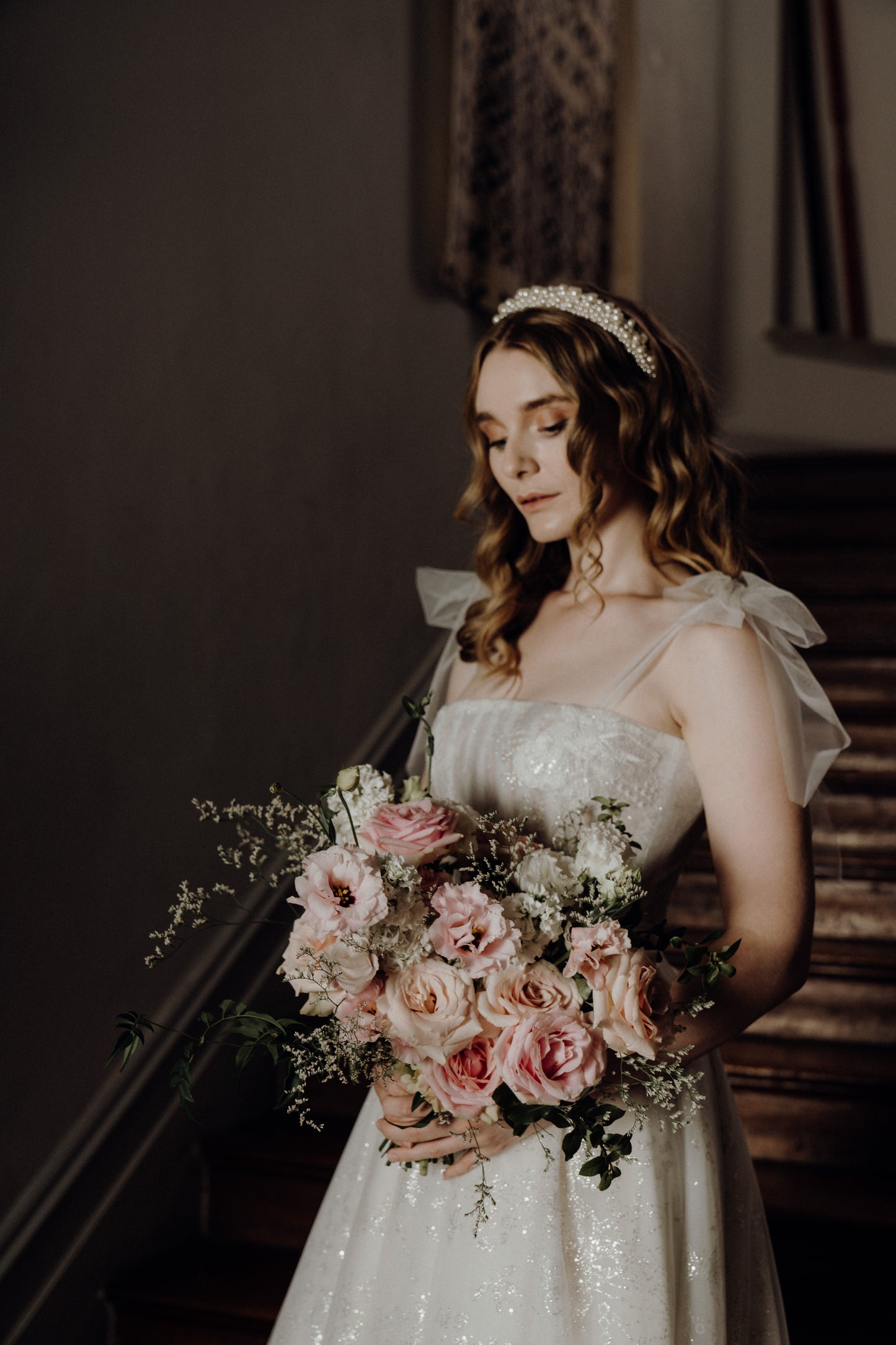 Arabella - luscious ivory pearls handmade headband
