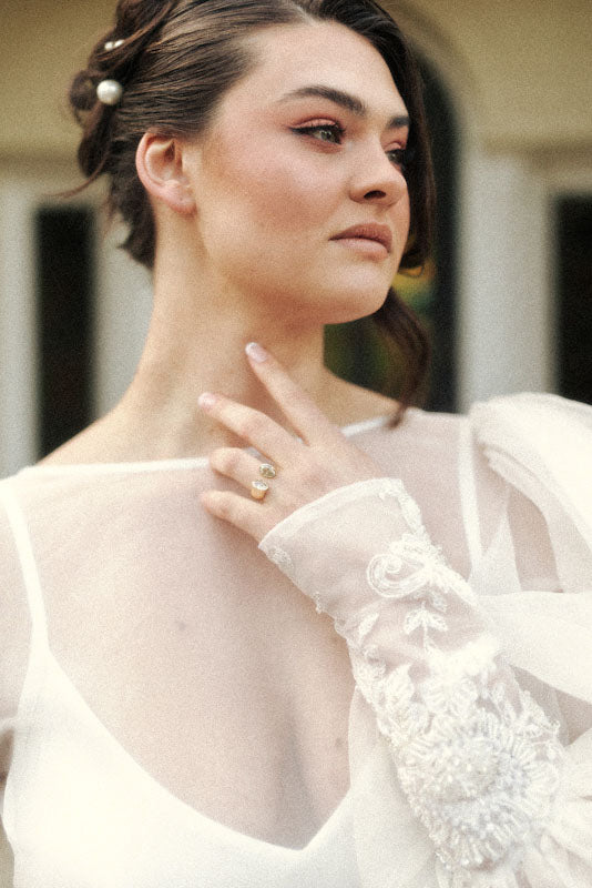 Deanna - freshwater pearls set of 6 hair pins - MEDIUM