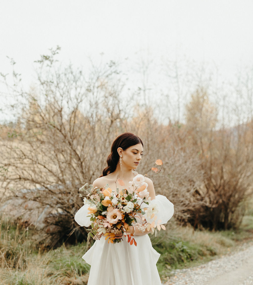 Linelle - freshwater pearls oval stud and tapered multi cascading earrings