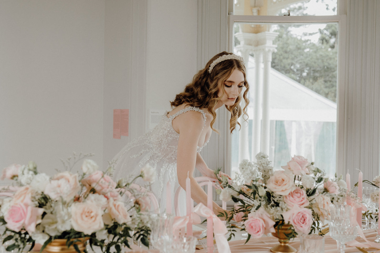 Arabella - luscious ivory pearls handmade headband