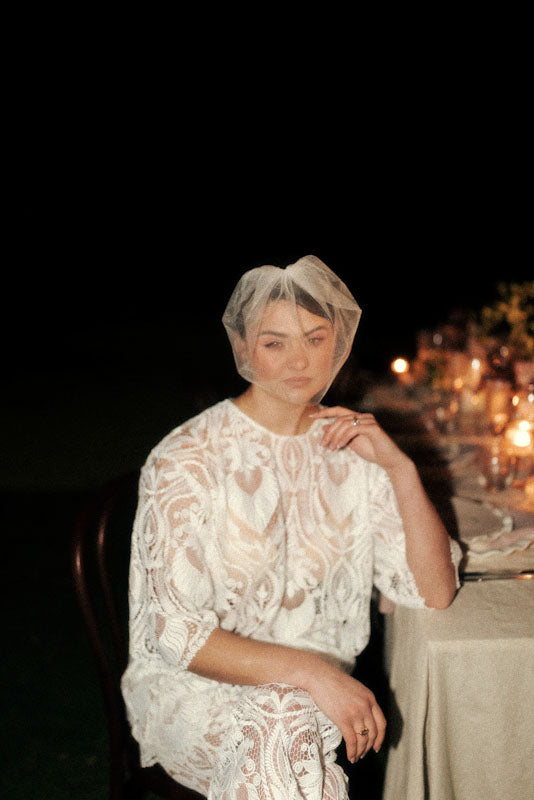 Bria- tulle birdcage veil