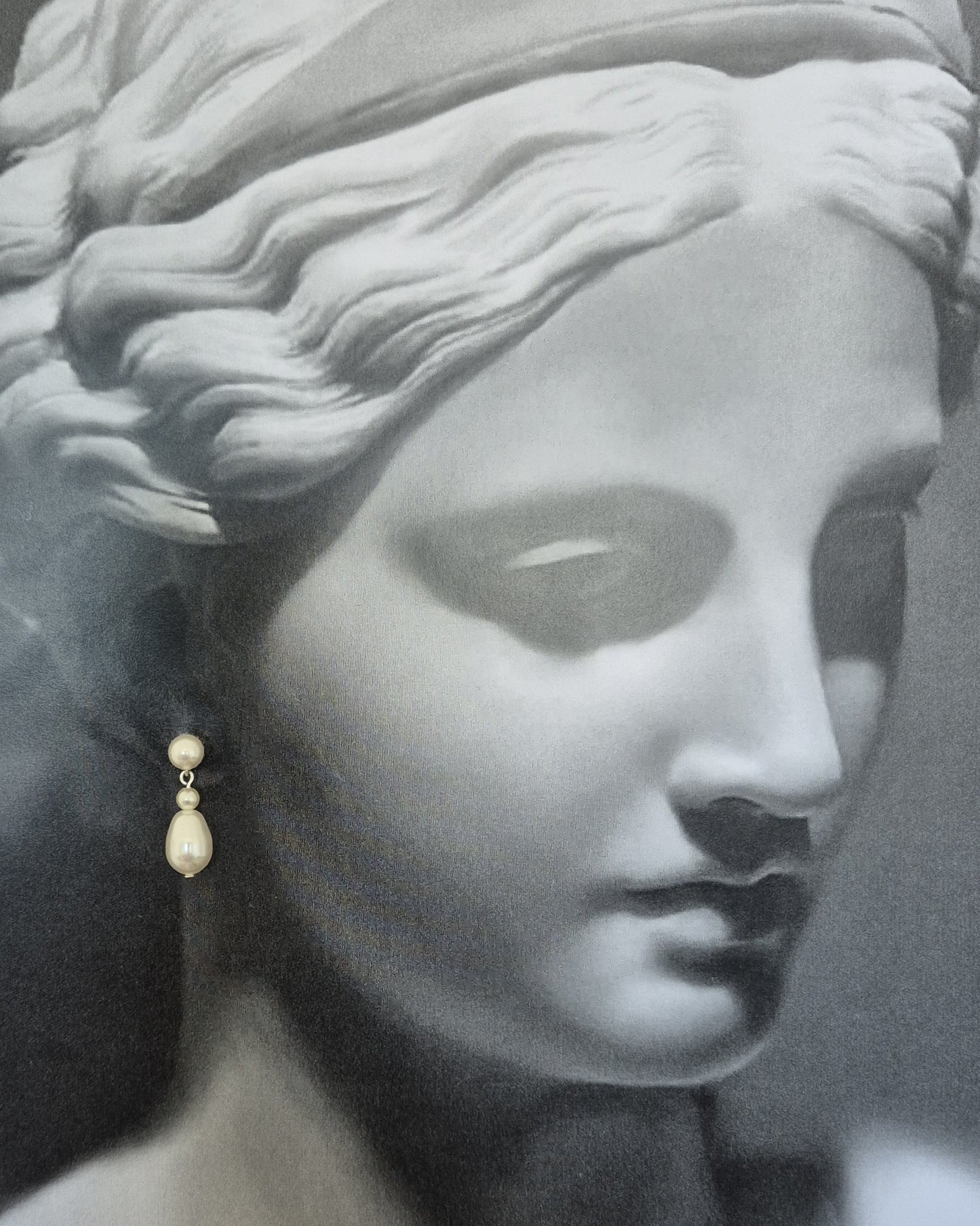 Alice - stud or earwire pearl drop earrings