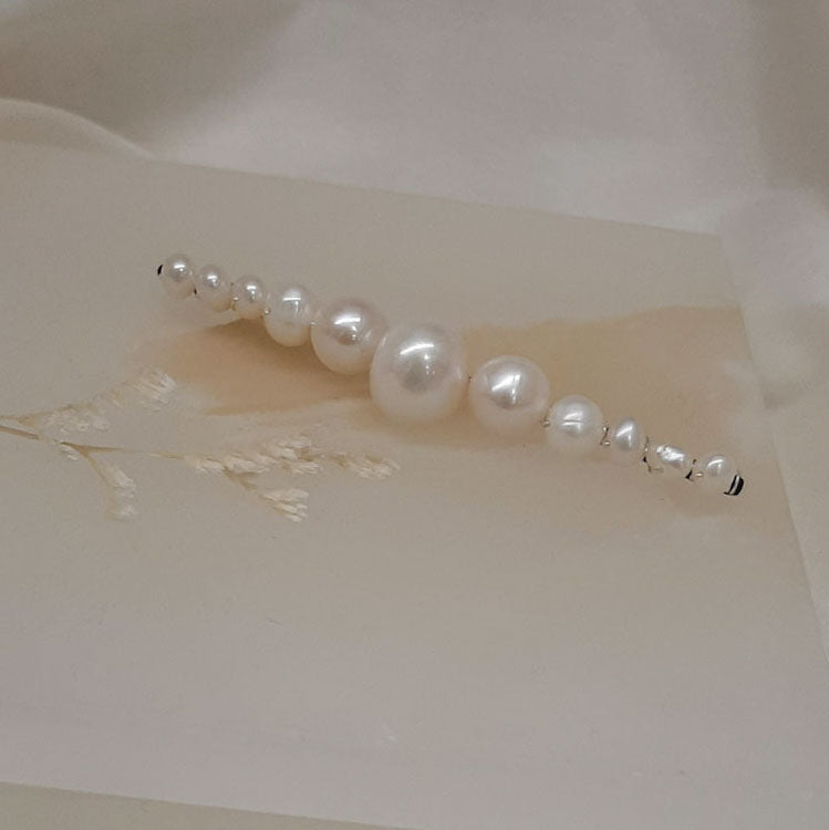 Audrey - tapered Crystal Passions sets of pearl bobby pins