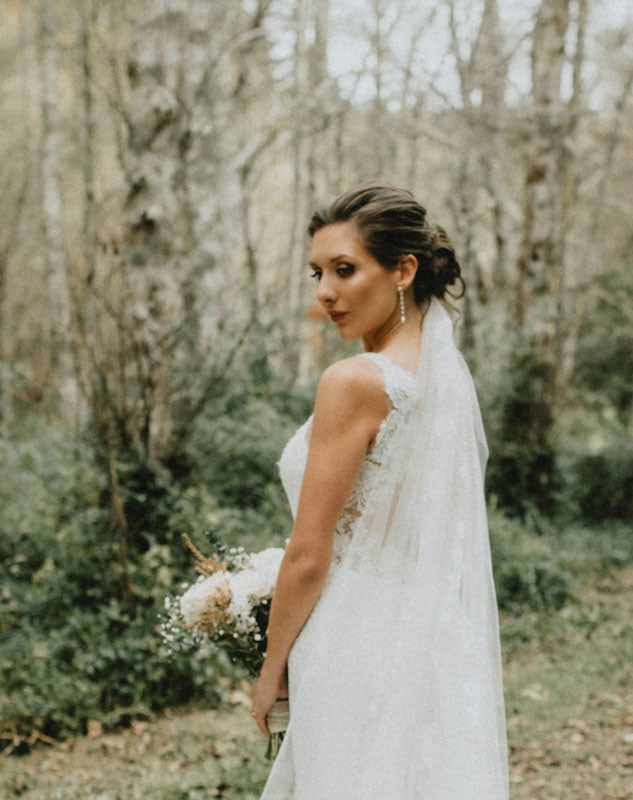 Brooklyn - freshwater pearls and crystal clear cubic zirconia's multi drop stud earrings