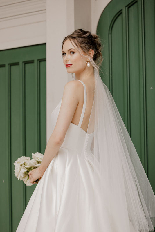 Claudette - baroque faux pearl, tiny seed beads and freshwater pearl stud drop earrings