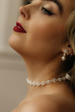 Load image into Gallery viewer, Mae - hand beaded studs and drop beads pearl earrings