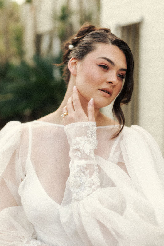 Deanna - freshwater pearls set of 6 hair pins - MEDIUM