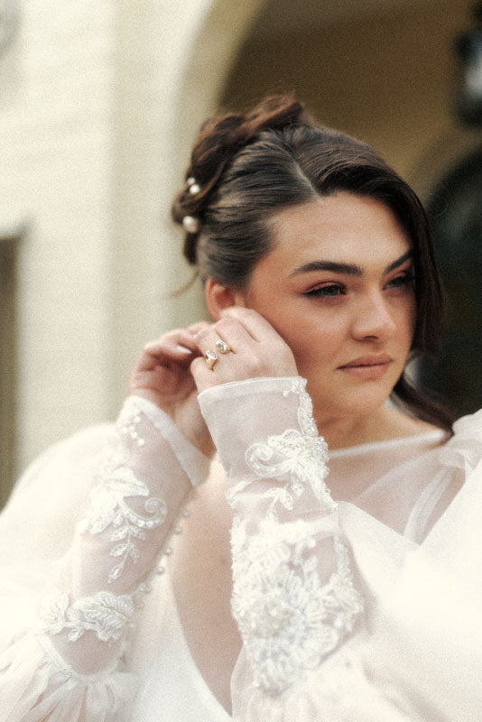 Deanna - freshwater pearls set of 6 hair pins - MEDIUM