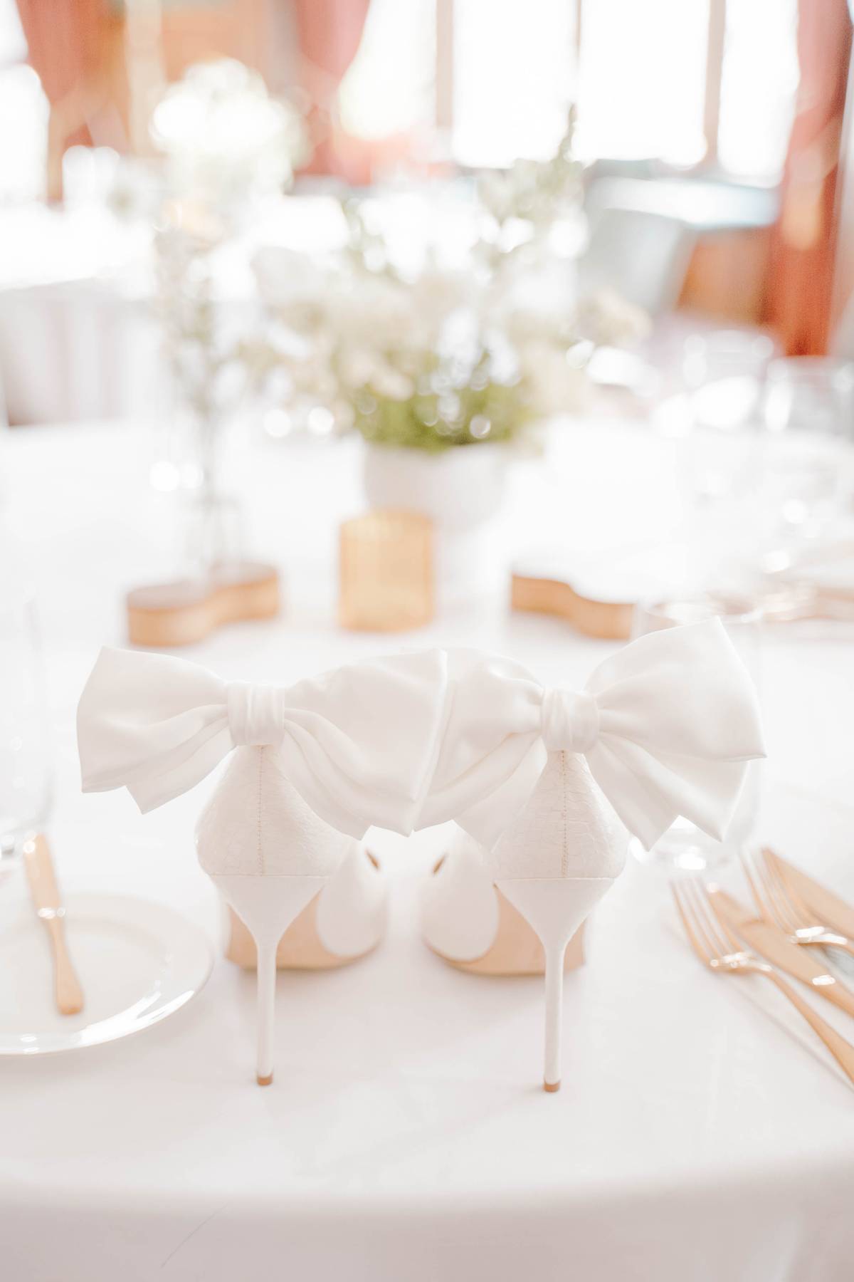 Micaela - silky bridal satin bow shoe clips