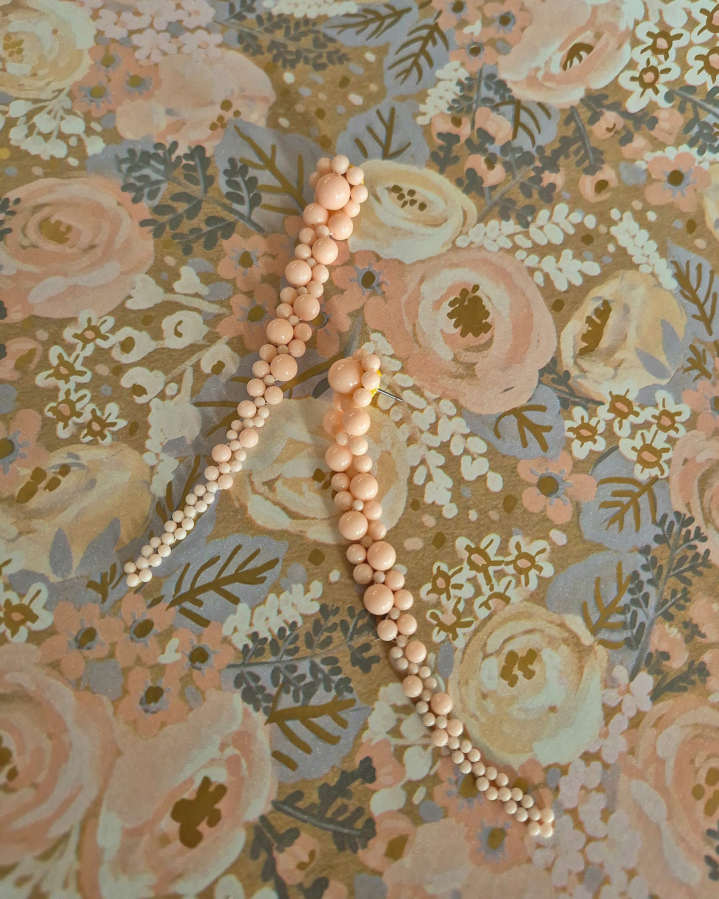 Emiliana Blush - luscious glass beads long cascading drip earrings