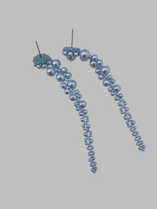 Madison v2 - pearls long cascading beaded earrings