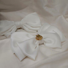 Load image into Gallery viewer, Micaela - silky bridal satin bow shoe clips