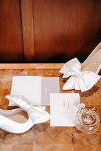 Load image into Gallery viewer, Micaela - silky bridal satin bow shoe clips
