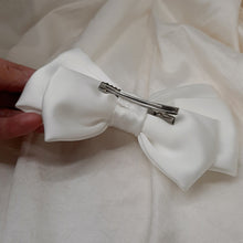 Load image into Gallery viewer, Micaela - silky bridal satin bow hair clip