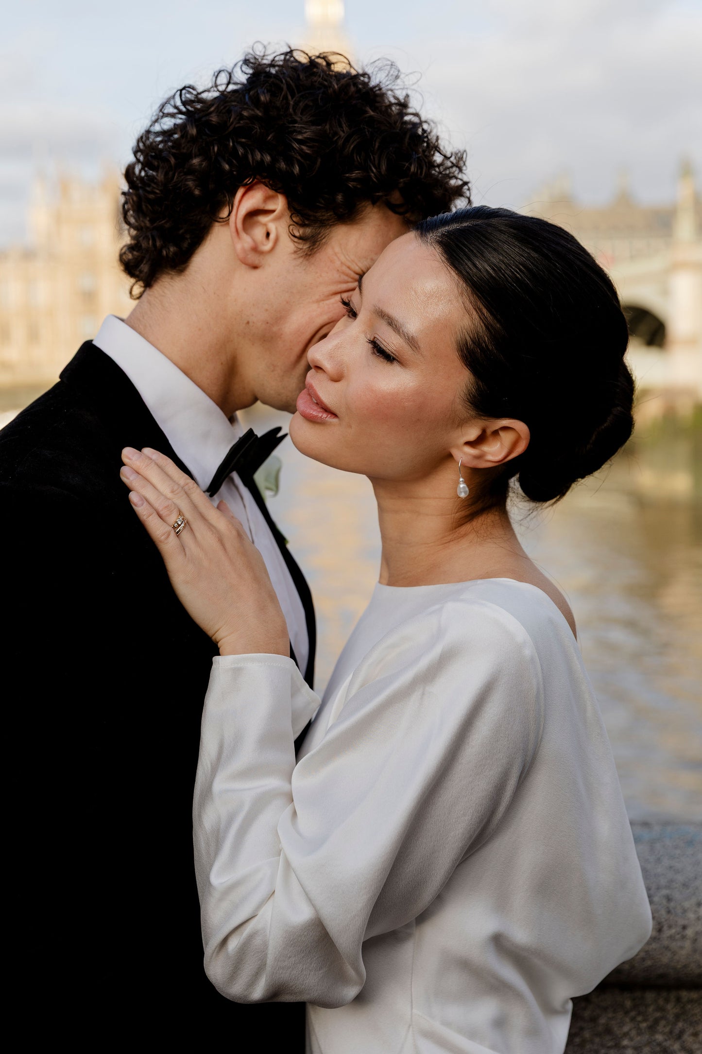 Alice - stud or earwire pearl drop earrings