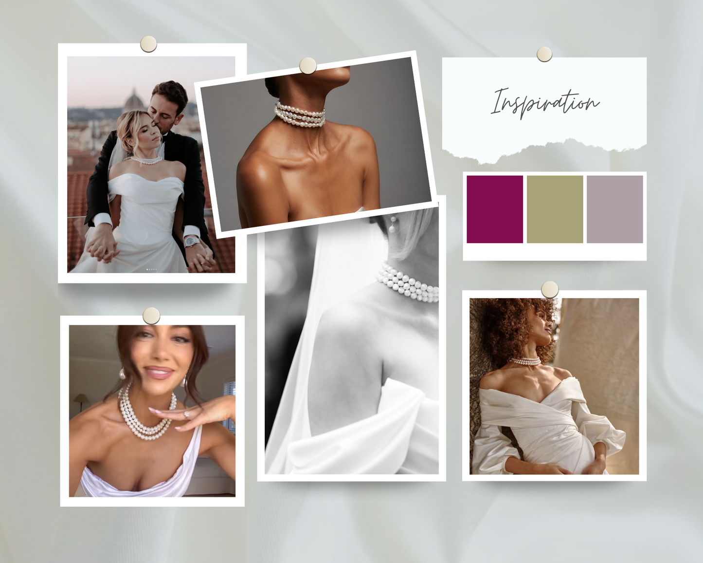 Nadia - natural freshwater pearls three strands necklace