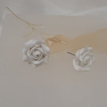 Load image into Gallery viewer, Rosie studs - handmade rose flower stud earrings