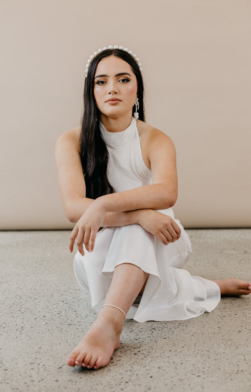 Serafina- freshwater pearls and more freshwater pearls sterling silver stud drop earrings