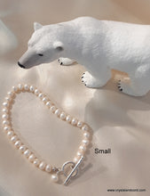 Load image into Gallery viewer, Esther - freshwater pearls sterling silver toggle clasp and bead charm bracelet