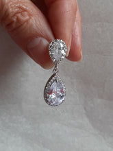 Load image into Gallery viewer, Zara - Cubic Zirconia crystal clear pear shaped drop and stud earrings
