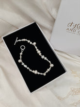 Load image into Gallery viewer, Mariah - natural organic shaped freshwater pearl and sterling silver toggle clasp bracelet