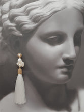 Load image into Gallery viewer, Ashling - glorious natural cultured freshwater pearls long cascading tassel earrings