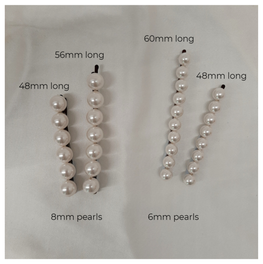 Audrey - Crystal Passions sets of pearl bobby pins