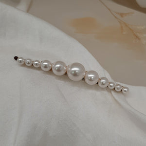 Audrey - tapered Crystal Passions sets of pearl bobby pins