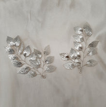 Load image into Gallery viewer, Becks - branches of silver or gold tone leaf hair pins SET