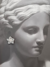 Load image into Gallery viewer, Blossom - hand beaded lace flower earrings with or without a freshwater pearl drop
