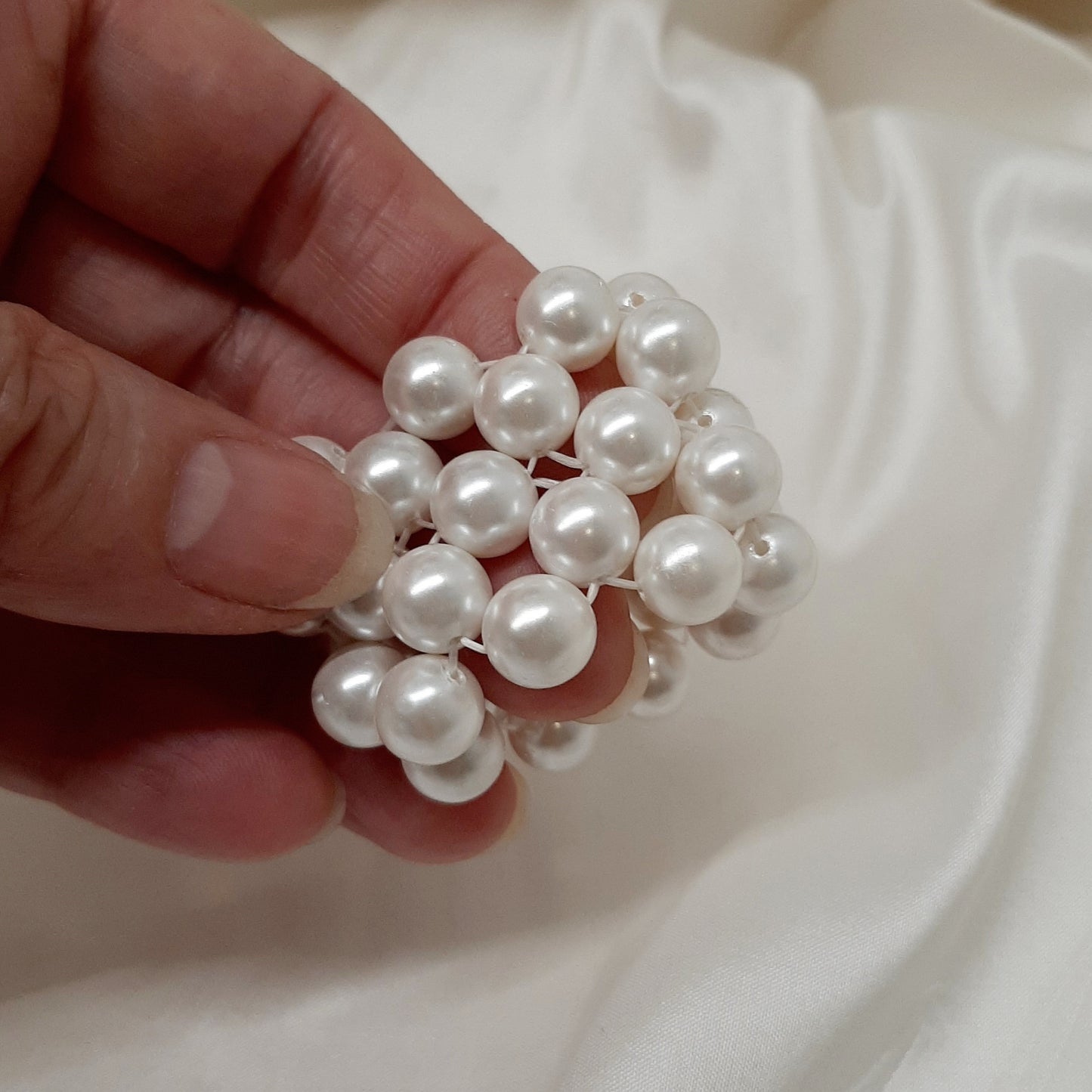 Charlie - crystal pearls hair tie for ponytail