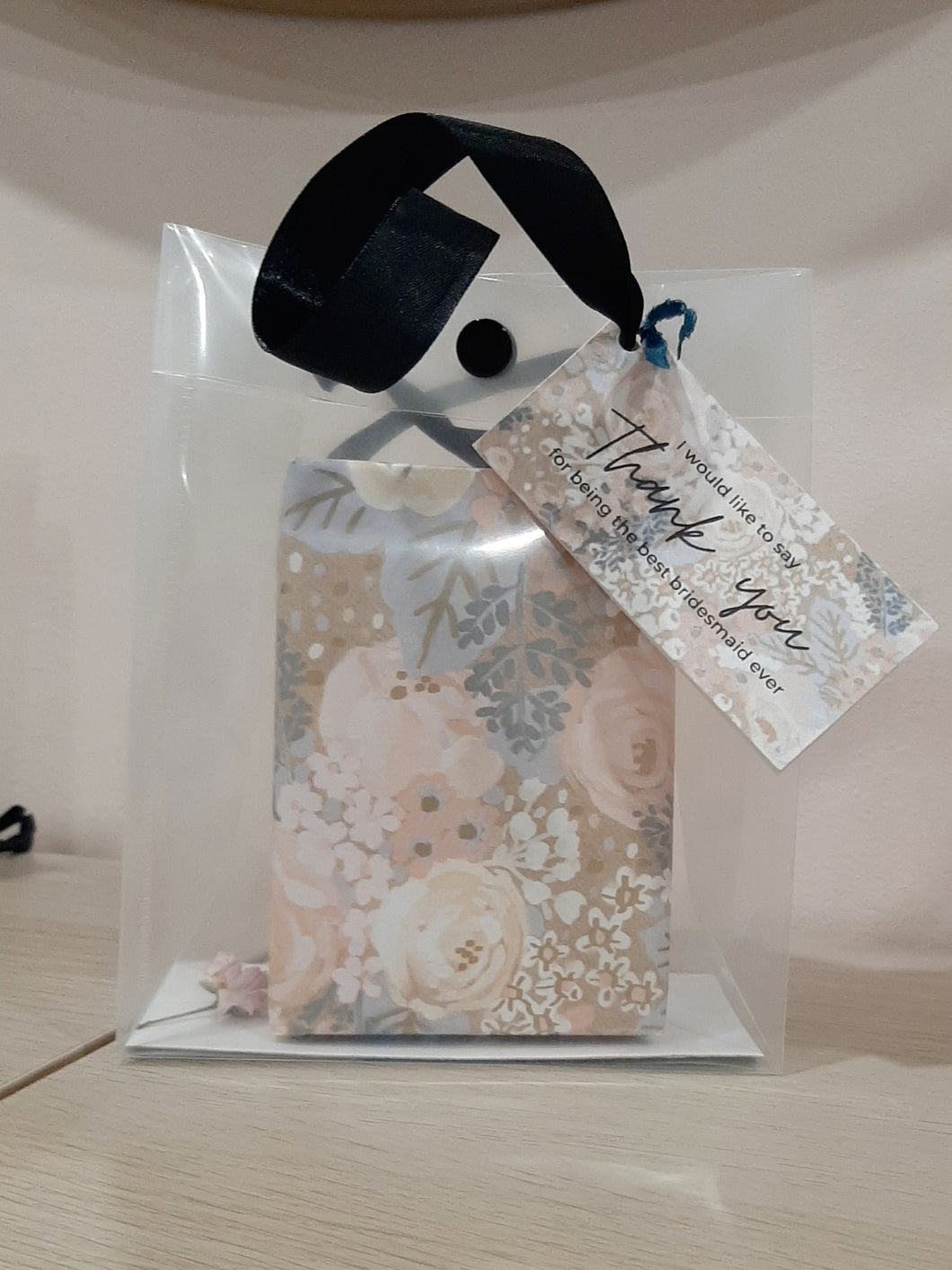 Gift Bag - reusable clear carry bag and gift card