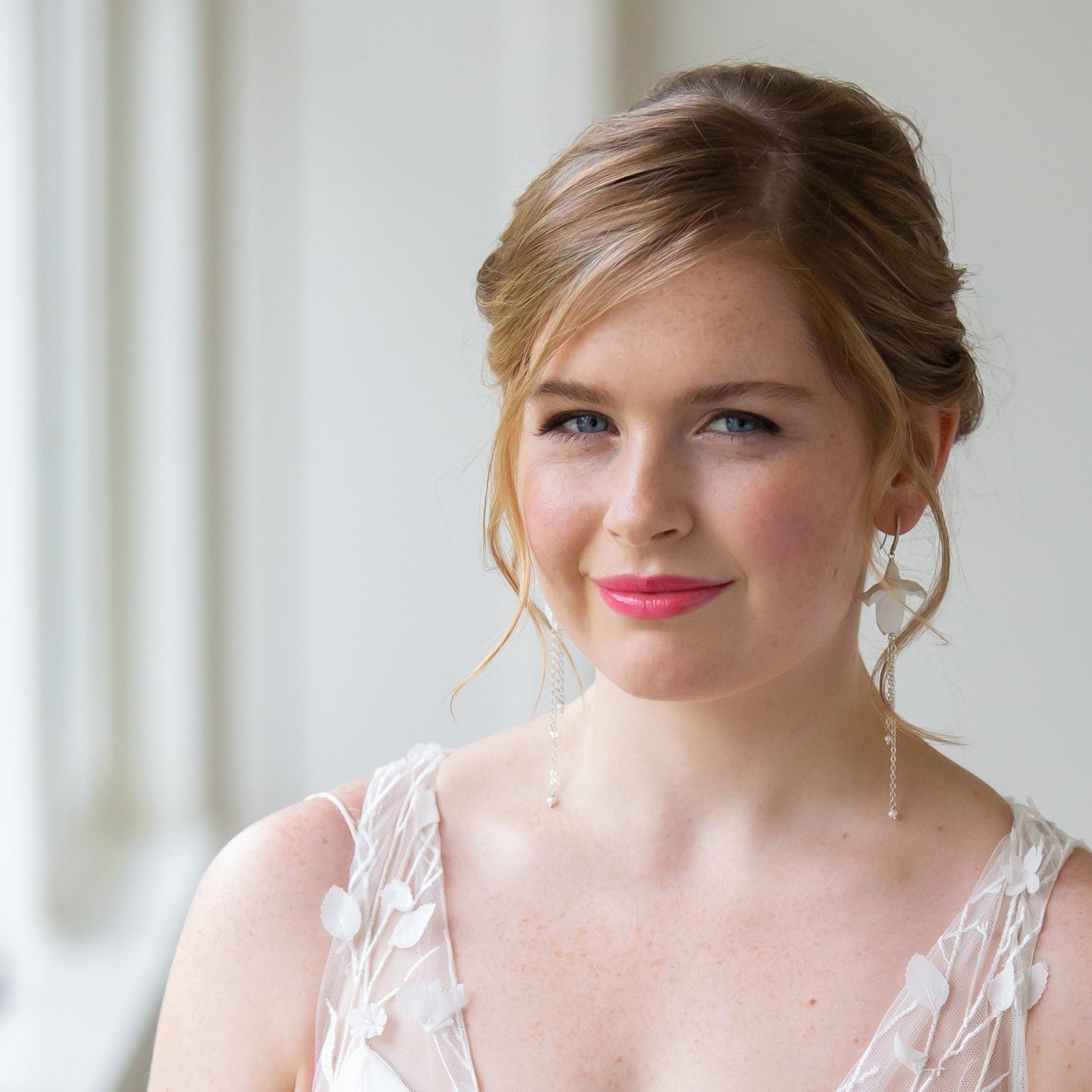 Iris v2 flower short and long cascading earrings