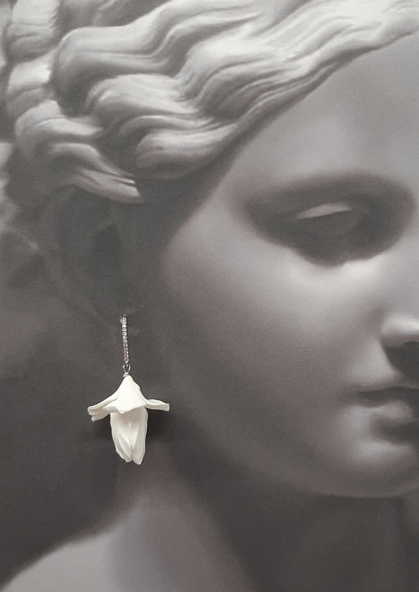 Iris v2 flower short and long cascading earrings