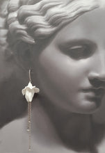 Load image into Gallery viewer, Iris v2 flower short and long cascading earrings