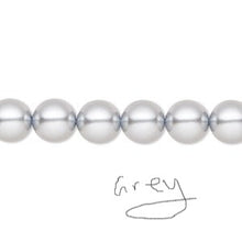 Load image into Gallery viewer, Ashley - crystal pearl beads silver-tone round hoop earrings
