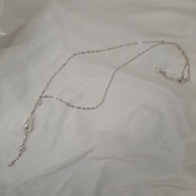 Load image into Gallery viewer, Lizzy - Swarovski crystal pearls and flat sterling silver chain long necklace