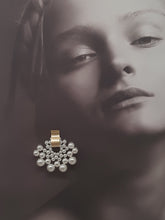 Load image into Gallery viewer, Naomi - Swarovski crystal pearl beads half circle shaped stud earrings