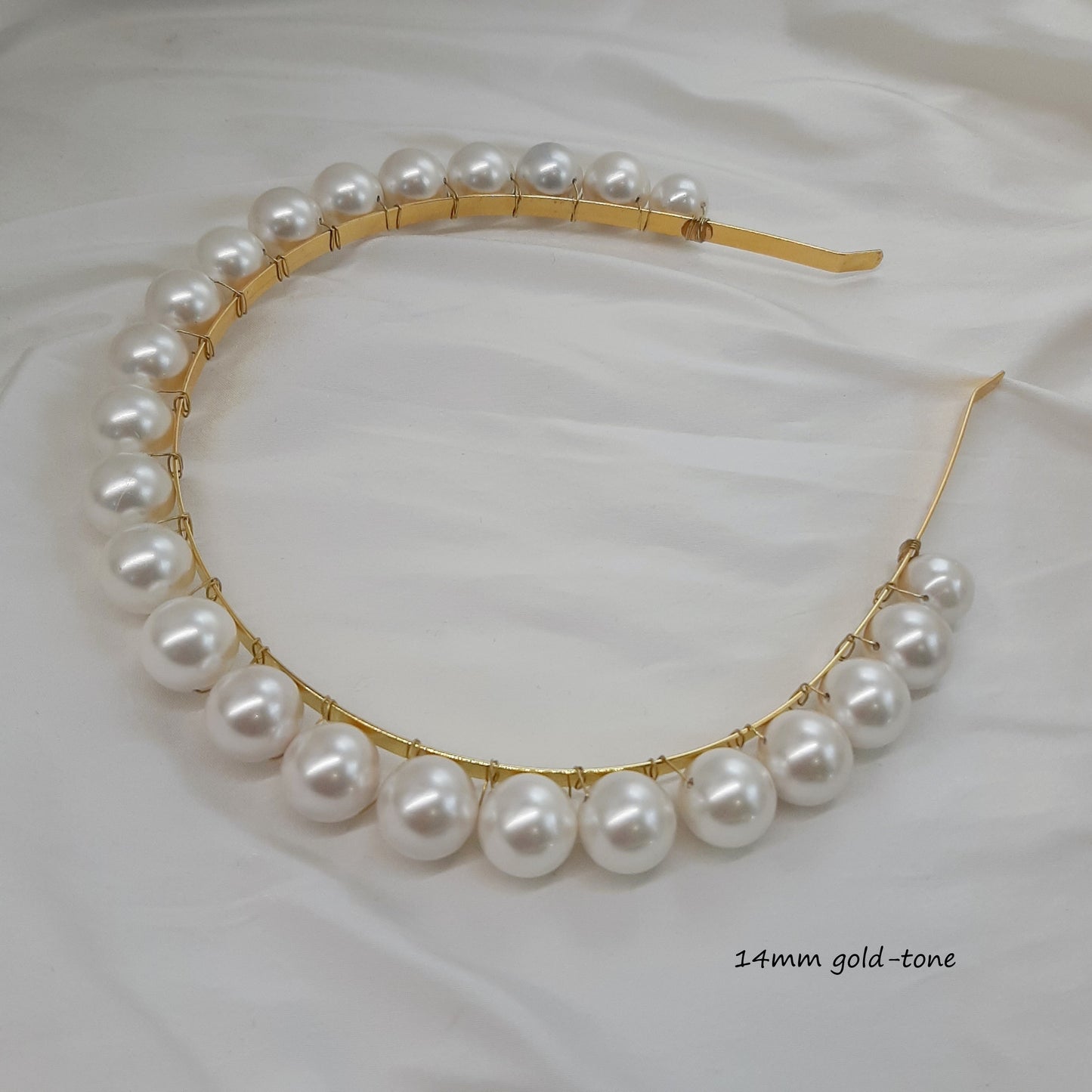 Olivia - shell bead pearls headband in different sizes