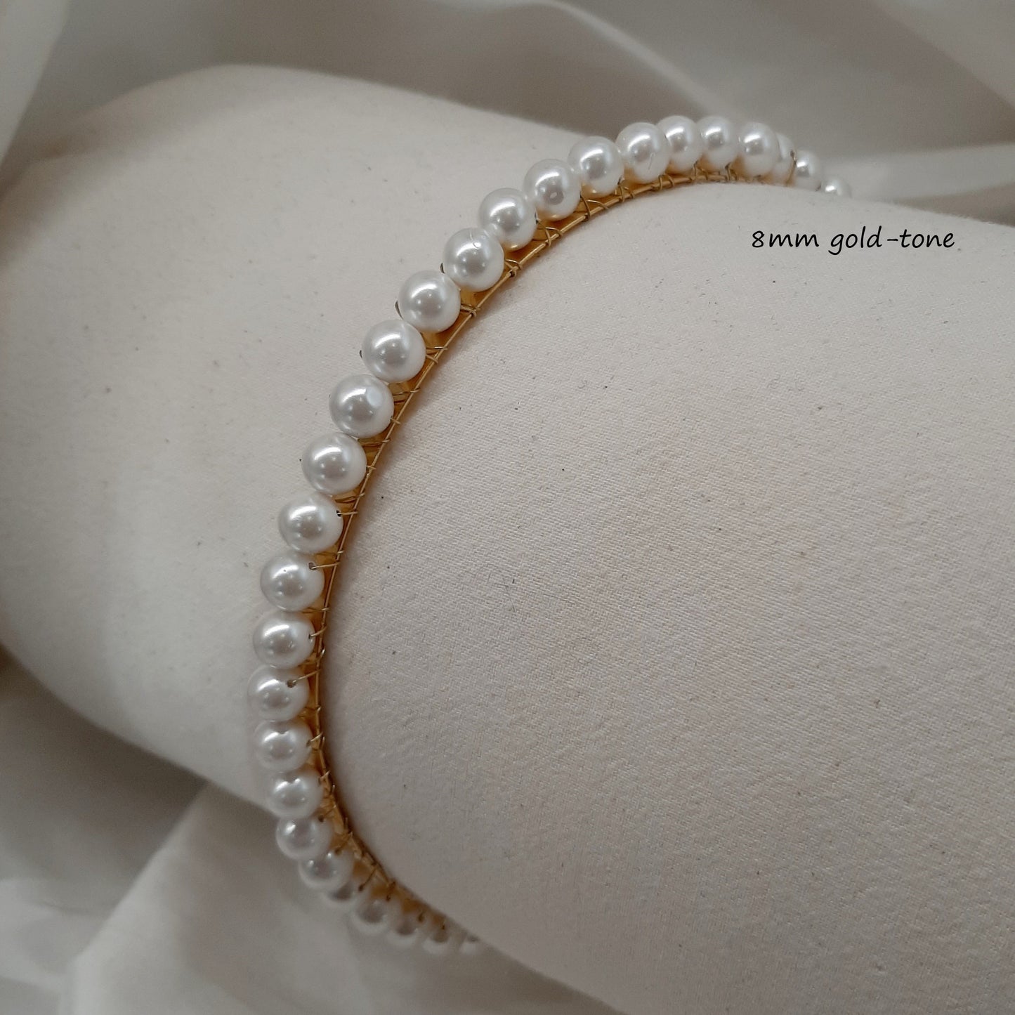 Olivia - shell bead pearls headband in different sizes