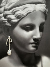 Load image into Gallery viewer, Serafina- freshwater pearls and more freshwater pearls sterling silver stud drop earrings