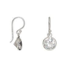 Load image into Gallery viewer, Krystal - crystal clear Cubic Zirconia and sterling silver drop earrings