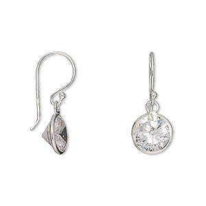 Krystal - crystal clear Cubic Zirconia and sterling silver drop earrings